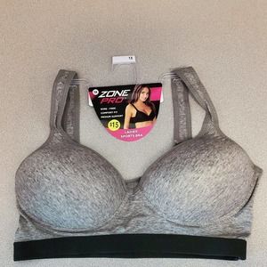 NEW 1X Zone Pro Wire-Free Comfort Fit Medium Support Ladies' Sports Bra Fits 40